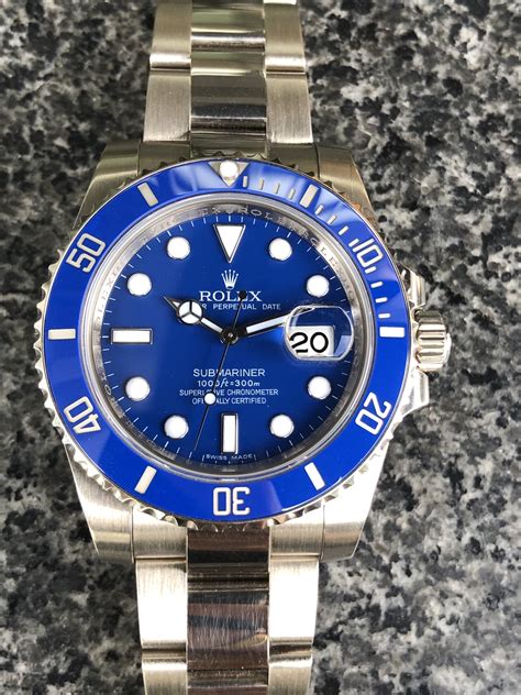 rolex white gold smurf